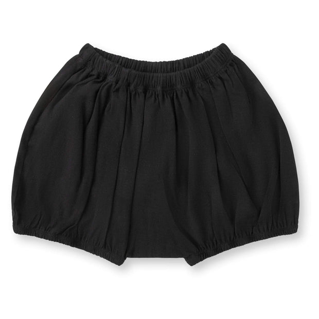 Girls Ditsy Collar Linen Set-Black